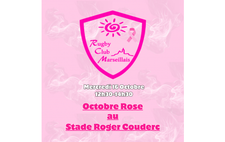 Evènement Octobre Rose du Mercredi 16 Octobre